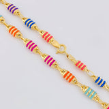 Cadena Rustica Barril Rayado 12.85g / 20 in / 4.9mm Oro Amarillo 18K