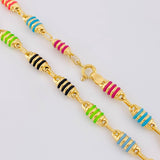 Cadena Rustica Barril Rayado 12.8g / 20 in / 4.9mm Oro Amarillo 18K