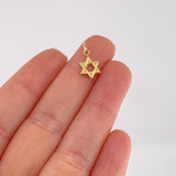 Dije Estrella De David 0.4 g / 3/4 in Oro Amarillo 18K