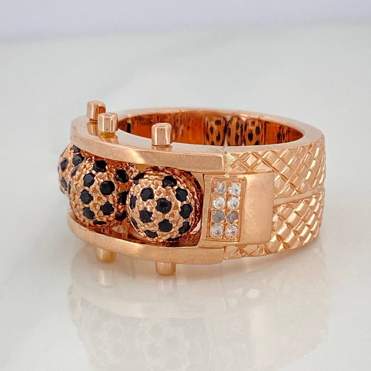 Anillo Bolas De Fuego 20.8 g / T9 Oro Rosa 18K