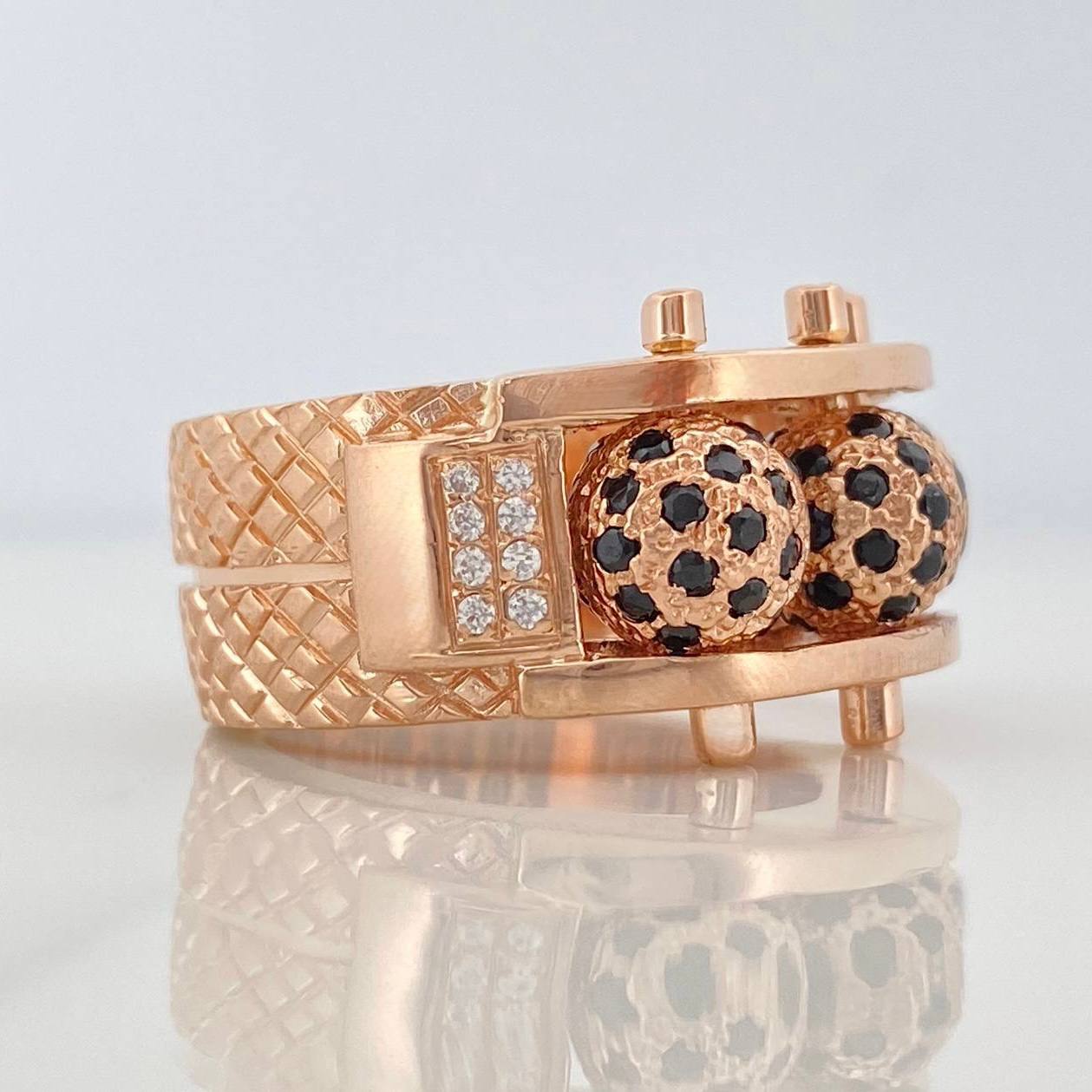 Anillo Bolas De Fuego 20.8 g / T9 Oro Rosa 18K