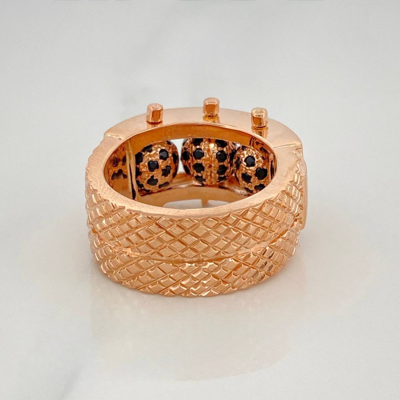 Anillo Bolas De Fuego 20.8 g / T9 Oro Rosa 18K