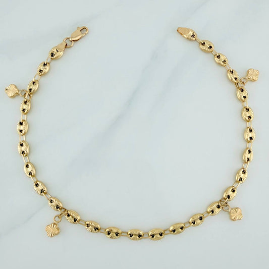 Tobillera Gc 6.75 g / 10 1/4 in / 5 mm Oro Amarillo 18K