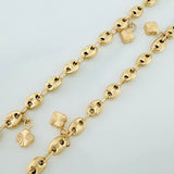 Tobillera GC Dijes 6.75gr / 10 1/4 in / 4.75mm Oro Amarillo 18K %