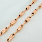 Rustic Link Bracelet 5.9gr / 8 in / Rose Gold 18K %