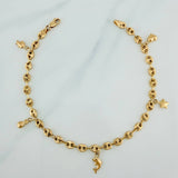 Tobillera GC Dijes 6.2gr / 9 3/4 in / Oro Amarillo 18K %