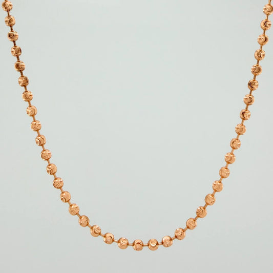 Cadena Militar Media Luna 9.8gr / 20 in / 2.35mm Oro Rosa Nac.Esp. 18K %