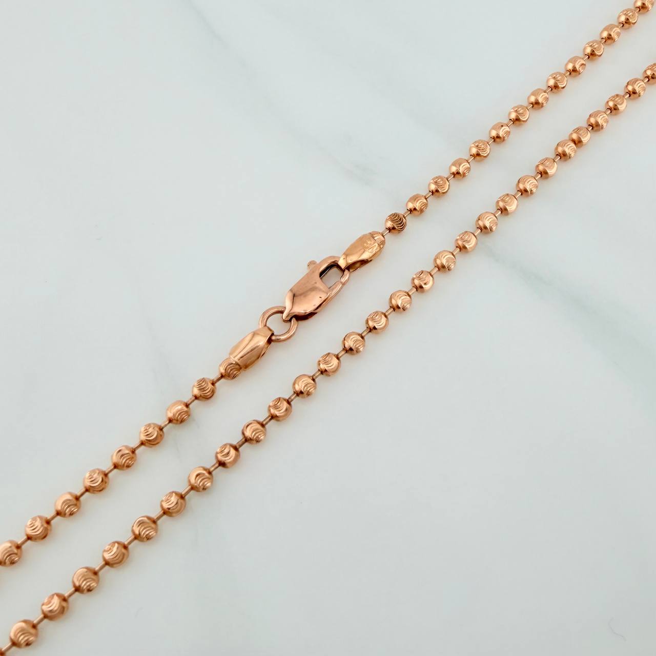 Cadena Militar Media Luna 9.8gr / 20 in / 2.35mm Oro Rosa Nac.Esp. 18K %