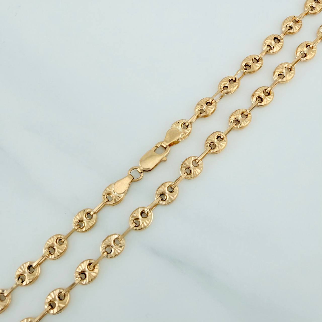 Rustic Chain Gc 13.15 g / 24 3/4 in / 4.4 mm 18K Yellow Gold