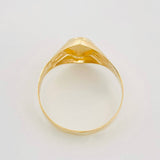 Oval Signet Ring 1.55g / T8 1/4 Three Golds 18K