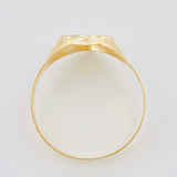Heart Signet Ring 1.55g / T8 1/2 Three Golds 18K
