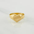 Heart Signet Ring 1.55g / T7 1/4 Yellow Gold 18K