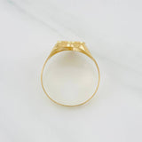 Heart Signet Ring 1.55g / T7 1/4 Yellow Gold 18K