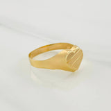Heart Signet Ring 1.55g / T7 1/4 Yellow Gold 18K