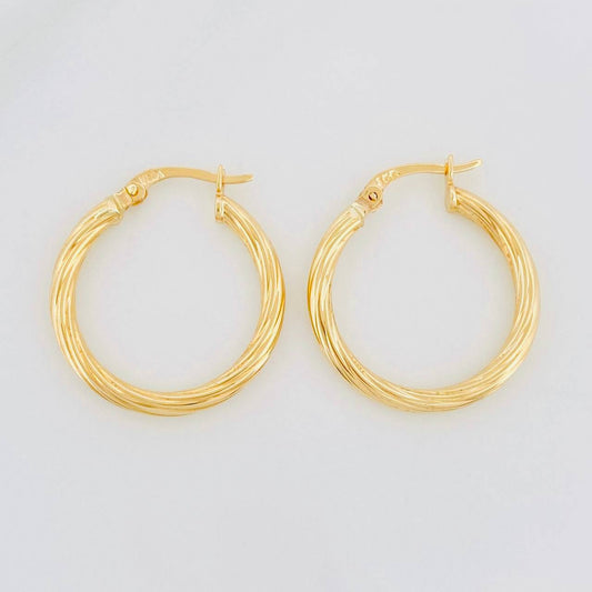 Hoop Earrings Mary 1.8g / 1 in Yellow Gold 18K