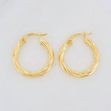 Hoop Earrings Mary 0.95g / 3/4 in Yellow Gold 18K