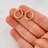 Hoop Earrings Mary 0.95g / 3/4 in Yellow Gold 18K