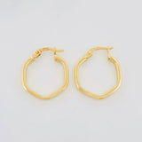 Candongas Hexa 1.3g / 3/4 in Oro Amarillo 18K