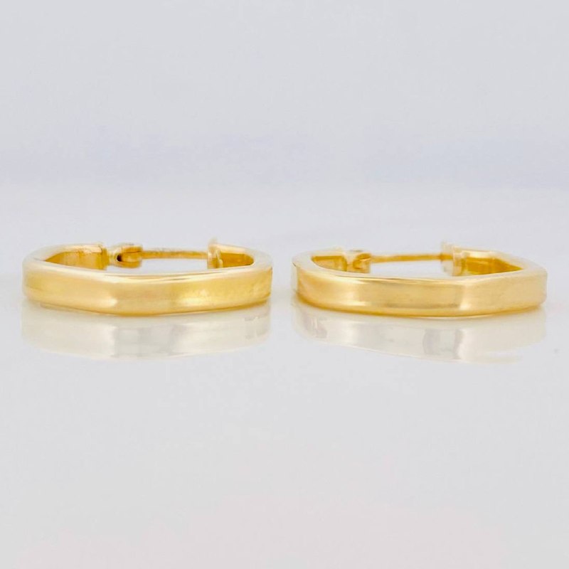 Candongas Hexa 1.3g / 3/4 in Oro Amarillo 18K