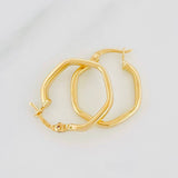 Candongas Hexa 1.3g / 3/4 in Oro Amarillo 18K