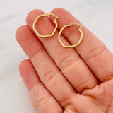 Candongas Hexa 1.3g / 3/4 in Oro Amarillo 18K