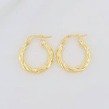 Hoop Earrings Kari 1.2g / 3/4 in Yellow Gold 18K