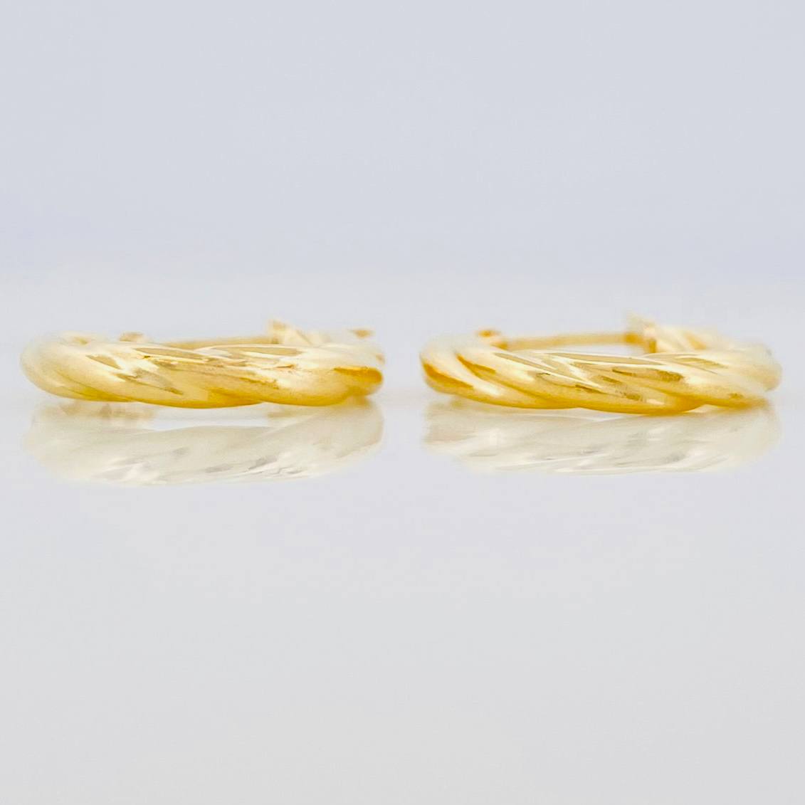 Hoop Earrings Kari 1.2g / 3/4 in Yellow Gold 18K