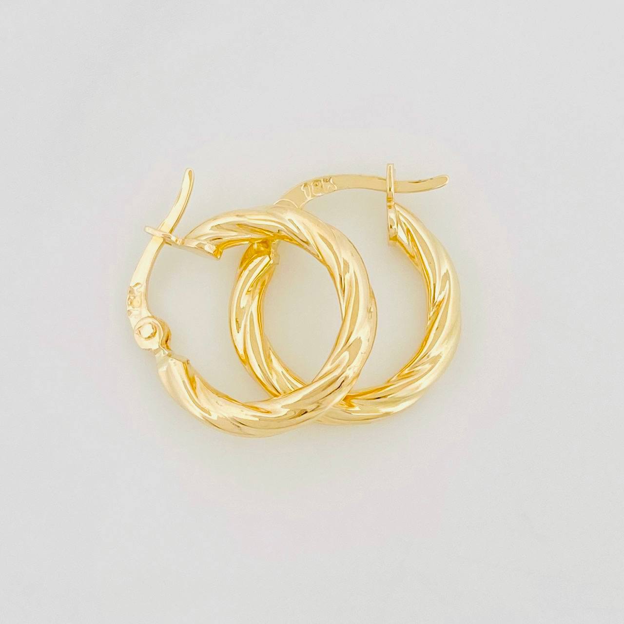 Hoop Earrings Kari 1.2g / 3/4 in Yellow Gold 18K
