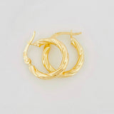 Hoop Earrings Kari 1.2g / 3/4 in Yellow Gold 18K