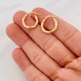 Hoop Earrings Kari 1.2g / 3/4 in Yellow Gold 18K