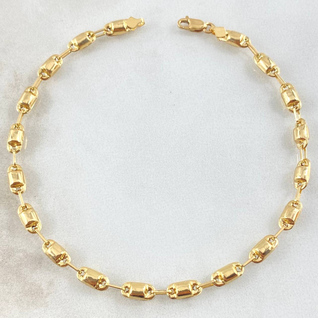 Pulso Rustico Cubico 2.65gr / 20cm / Oro Amarillo 18K *