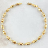 Rustic Cubic Bracelet 2.45gr / 7.7in / 18K Gold Yellow
