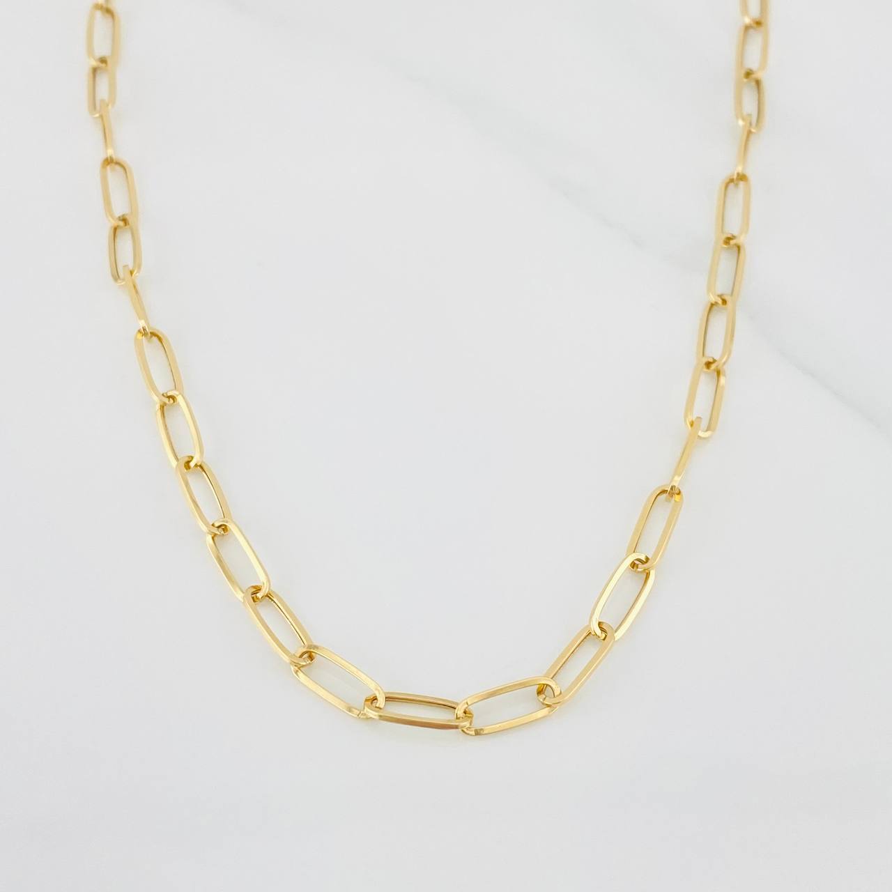 Paperclip Chain 4.1g / 18 in / 3.4mm Yellow Gold 18K