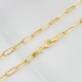 Paperclip Chain 4.1g / 18 in / 3.4mm Yellow Gold 18K