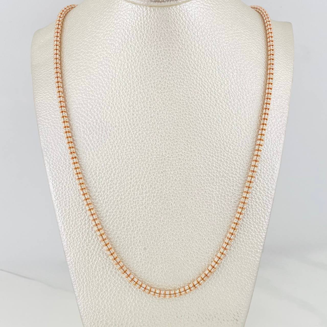 Ice Chain 20g / 24 in / 2.93mm Two-Tone White and Rose Gold 18K