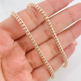 Ice Chain 20g / 24 in / 2.93mm Two-Tone White and Rose Gold 18K