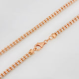 Ice Chain 20g / 24 in / 2.93mm Two-Tone White and Rose Gold 18K