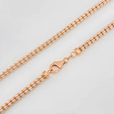 Ice Chain 27.8g / 28 in / 3.65mm Two-Tone White and Rose Gold 18K