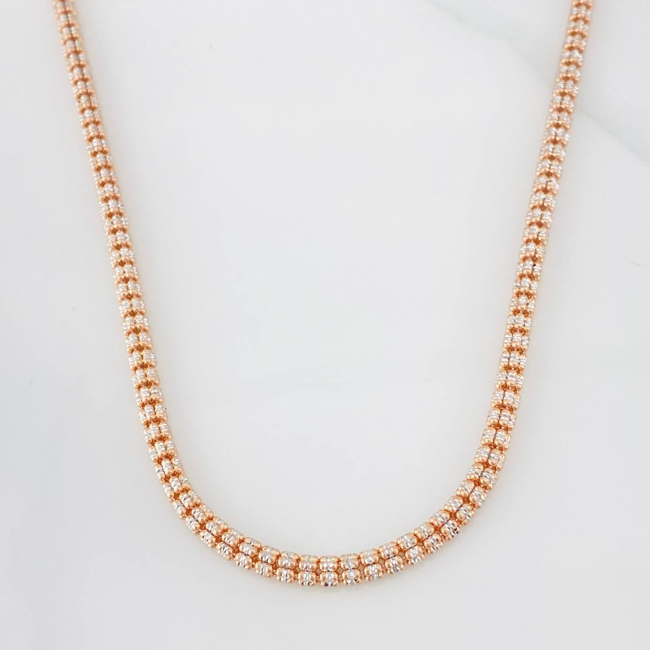 Ice Chain 20g / 24 in / 2.93mm Two-Tone White and Rose Gold 18K