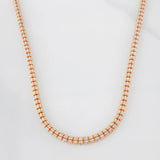 Ice Chain 27.8g / 28 in / 3.65mm Two-Tone White and Rose Gold 18K