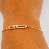 Pulso MSK Cubano 2.4gr / 7 1/4 in / 1.56mm Oro Amarillo +3 18K &