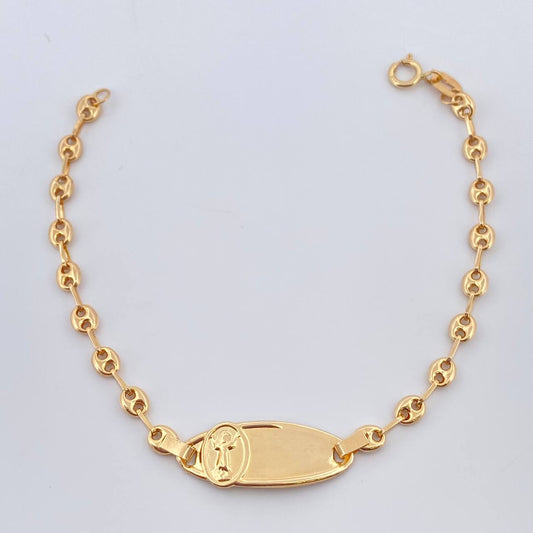 Pulso Bebé GC Placa Ocatagonal Curva  1.8gr / 6 in / 3.33mm Oro Amarillo 18K &