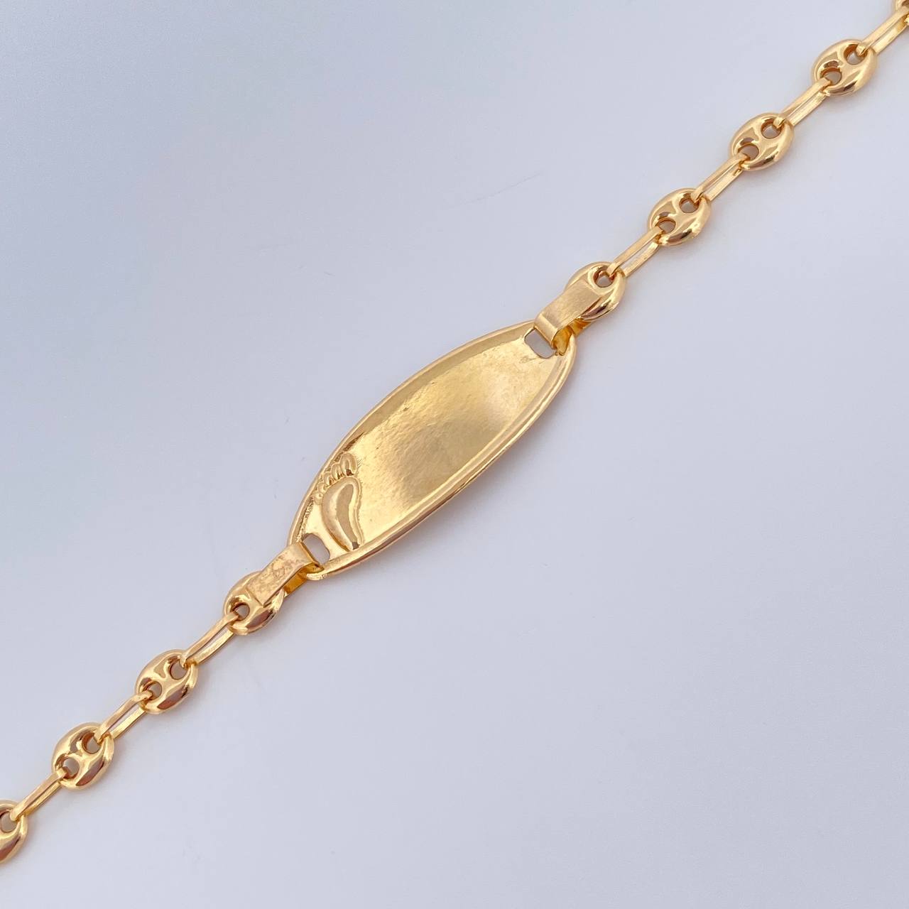 Pulso Bebé GC Placa Ocatagonal Curva  1.8gr / 6 in / 3.26mm Oro Amarillo 18K &