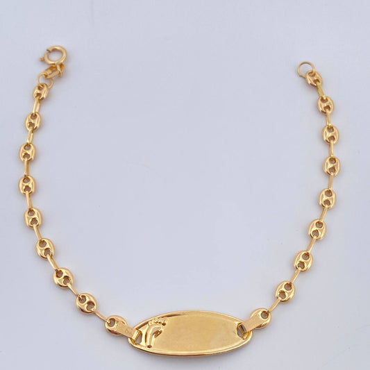 Pulso Bebé GC Placa Ocatagonal Curva  1.8gr / 6 in / 3.26mm Oro Amarillo 18K &