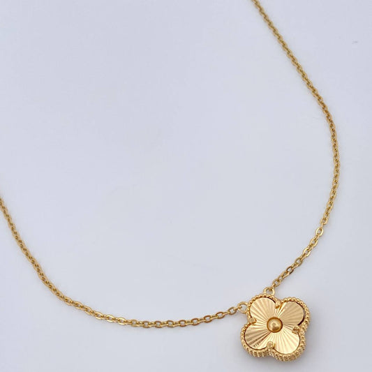 Cadena Aro Seguido Trebol 4.2gr / 19 3/4 in / 0.8mm Oro Amarillo 18K %