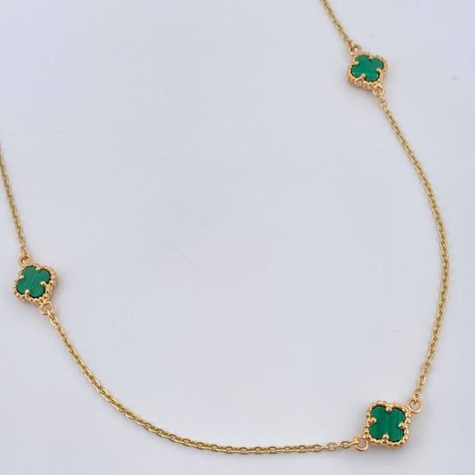 Cadena Aro Seguido Trebol 4.45gr / 18 1/4 in / 1.2mm Oro Amarillo Nac.Esp. 18K &