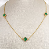 Cadena Aro Seguido Trebol 4.45gr / 18 1/4 in / 1.2mm Oro Amarillo Nac.Esp. 18K &