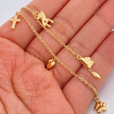 Tobillera Aro Seguido 3.5gr / 10 in / 1.2mm Oro Amarillo 18K &