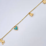 Tobillera Aro Seguido 3.5gr / 10 in / 1.2mm Oro Amarillo 18K &