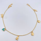 Tobillera Aro Seguido 3.5gr / 10 in / 1.2mm Oro Amarillo 18K &